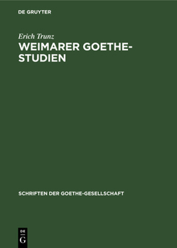 Hardcover Weimarer Goethe-Studien [German] Book