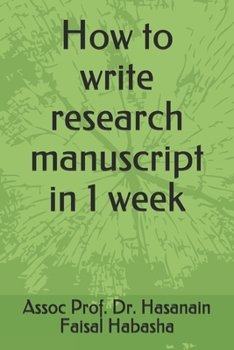 Paperback How to write research manuscript in 1 week Book