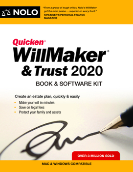 Paperback Quicken Willmaker & Trust 2020: Book & Software Kit Book