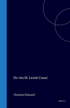 Hardcover de Vita M. Licinii Crassi [Latin] Book
