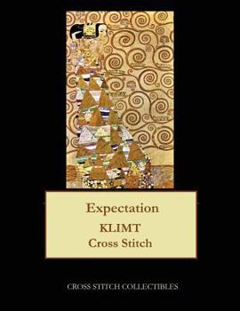 Paperback Expectation: Gustav Klimt cross stitch pattern [Large Print] Book