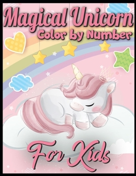 magical Unicorn color by number for kids