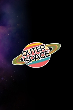 Paperback Outer Space: All Purpose 6x9 Blank Lined Notebook Journal Way Better Than A Card Trendy Unique Gift Purple Sparkling Sky Aliens Book