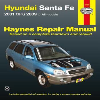 Paperback Hyundai Santa Fe: 2001 thru 2009 (All models) (Haynes Repair Manual) Book