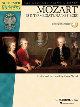 Paperback Mozart: 15 Intermediate Piano Pieces [With CD] Book