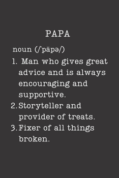 Paperback Papa: Funny Grandfather Gifts - Small Lined Writing Journal or Notebook (Card Alternative) (Definition, Humor) Book