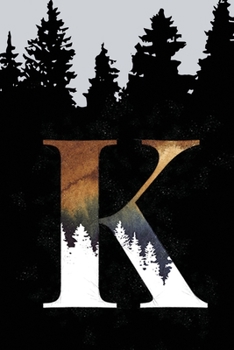 Paperback Bullet Journal with Monogram Letter K: Dotted Grid Notebook Book