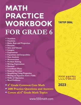 Paperback Math Practice Workbook For Grade 6: 6th Grade Common Core Math Book