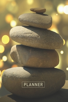 Paperback Planner: Zen Stones Meditation 1 Year Daily Planner (12 Months) - 2020 - 2021 - 365 Pages for Planning - January 20 - December Book