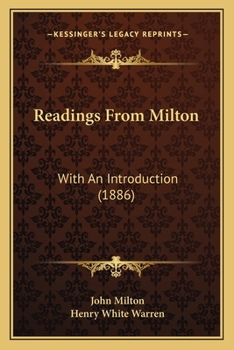 Paperback Readings From Milton: With An Introduction (1886) Book
