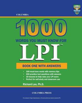 Paperback Columbia 1000 Words You Must Know for LPI: Book One with Answers Book