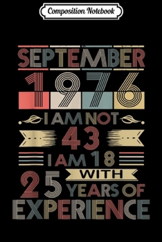 Composition Notebook: Born in September 1976 Birthday Gifts  Journal/Notebook Blank Lined Ruled 6x9 100 Pages