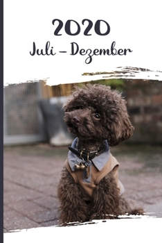 Kalender 2020: Pudel Hunde Tageskalender 2. Halbjahr Juli Dezember ca DIN A5 weiß über 190 Seiten (German Edition)