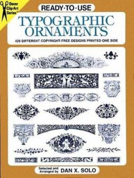 Paperback Ready-to-Use Typographic Ornaments: 429 Different Copyright-Free Designs Printed One Side Book