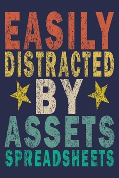 Paperback Easily Distracted By Spreadsheets: Funny Vintage Accountant Gift Journal Book