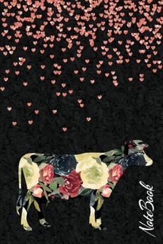 Notebook: Cute Cow Cartoon themed Cover Design Notebook For Girls Boys Kids Teens For Taking notes & Ideas - Perfect gifts Journal For Cow Lovers.