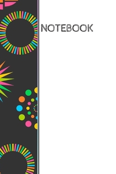 Paperback Notebook: Colour pop wrap around design notebook: 90 blank lined pages: 6x9 Book