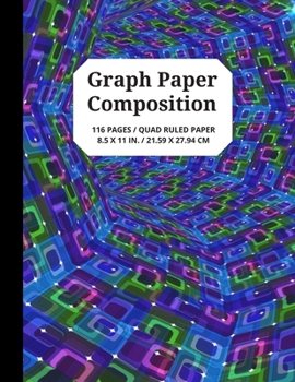Graph Paper Composition: 5x5 Grid Paper Notebook with Uniquely Designed Book Cover, 116 Quad Ruled Pages for Student Projects, Games and More, 8.5 x 11 Inches