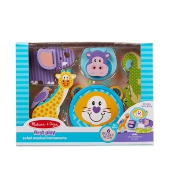 Melissa & Doug First Play Safari Animal Wooden Musical Instruments