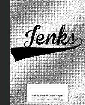 Paperback College Ruled Line Paper: JENKS Notebook Book