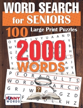 Paperback Word Search for Seniors: 100 Large Print Puzzles Book