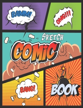 Paperback Comic Sketch Book: A Large Comic for Kids and Adults, Variety of Templates Blank Pages Book Drawing, 1-12 Layouts (V3) Book