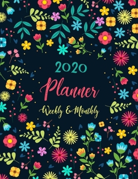 Paperback 2020 Planner Monthly and Weekly: One Year Calendar Organizer with 12 Months Spread View - time management - Agenda & Journal - Personal Appointment - Book