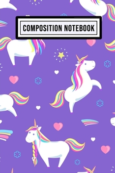 Unicorn Wide Ruled Composition Notebook: Unicorn Blank College Ruled Composition Notebook | 110 Pages | Pocket Size 6x9