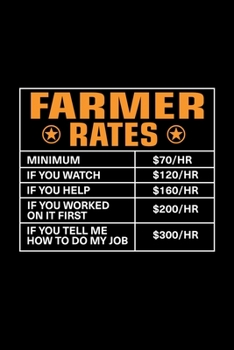 Farmer Rates: Lined Journal, 120 Pages, 6x9 Sizes, Funny Farmer Notebook Gift For Farmers