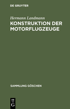 Hardcover Konstruktion der Motorflugzeuge [German] Book