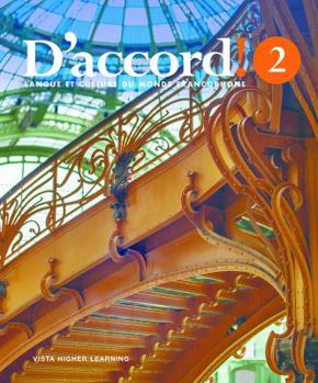Hardcover D’accord!, ©2019 Level 2, Student Textbook Supersite Plus Code (w/ vText) Book