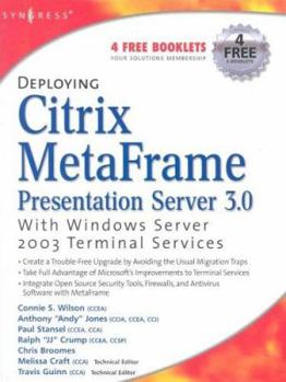 Paperback Deploying Citrix Metaframe Presentation Server 3.0 with Windows Server 2003 Terminal Services Book