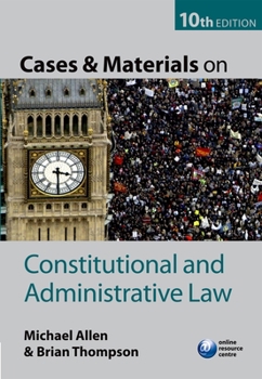 Paperback Cases and Materials on Constitutional and Administrative Law Book