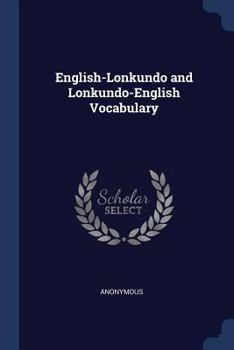 Paperback English-Lonkundo and Lonkundo-English Vocabulary Book