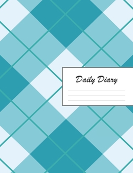 Paperback Daily Diary: Blank 2020 Journal Entry Writing Paper for Each Day of the Year - Gingham Blue Checkered Plaid Tartan - January 20 - D Book