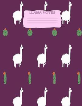 Llama Notes: Llama Composition Notebook 7.44" x 9.69" 100 Pages Isometric Paper