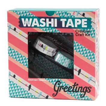 Hardcover Washi Tape Greetings: Creative Craft Kit Book