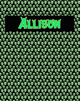 Paperback 120 Page Handwriting Practice Book with Green Alien Cover Allison: Primary Grades Handwriting Book