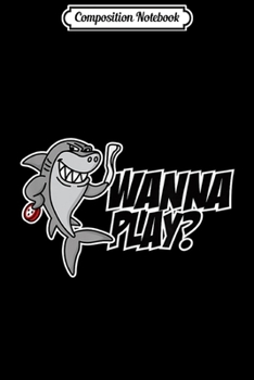 Composition Notebook: Wanna play Octopush shark funny underwater hockey player  Journal/Notebook Blank Lined Ruled 6x9 100 Pages