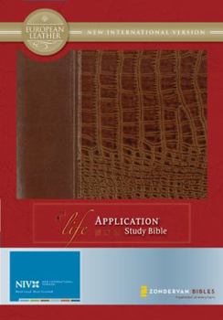 Paperback Life Application Study Bible: New International Verison, British Tan Alligator, European Leather Book