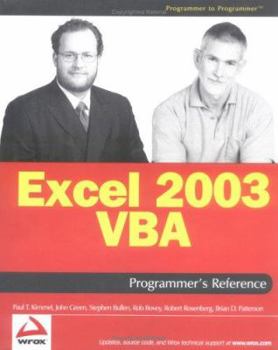 Paperback Excel 2003 VBA Programmer's Reference Book