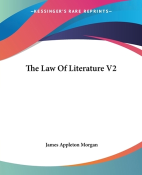 Paperback The Law Of Literature V2 Book