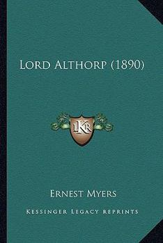 Paperback Lord Althorp (1890) Book