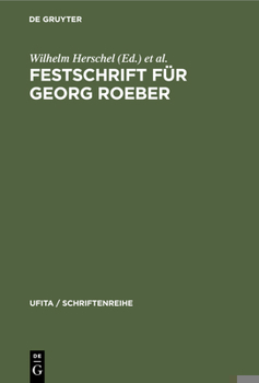 Hardcover Festschrift Für Georg Roeber [German] Book