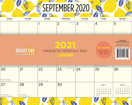 Calendar Cal 2021- Lemons Magnetic Book