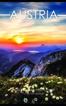 Paperback Austria Note Monthly 2020 Planner 12 Month Calendar Book