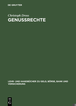 Hardcover Genussrechte: Einsatzmöglichkeiten in Mittelständischen Unternehmen [German] Book