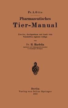 Paperback Pharmazeutisches Tier-Manual [German] Book