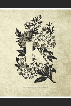 K: Monogrammed Self Care Journal for Single Moms - Diary to Track Triggers - Positive Affirmations Log for Black Women