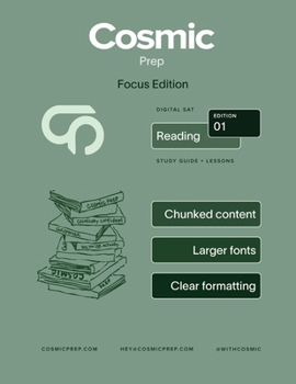 Paperback Cosmic Prep Digital SAT Reading Guide Focus Edition Book